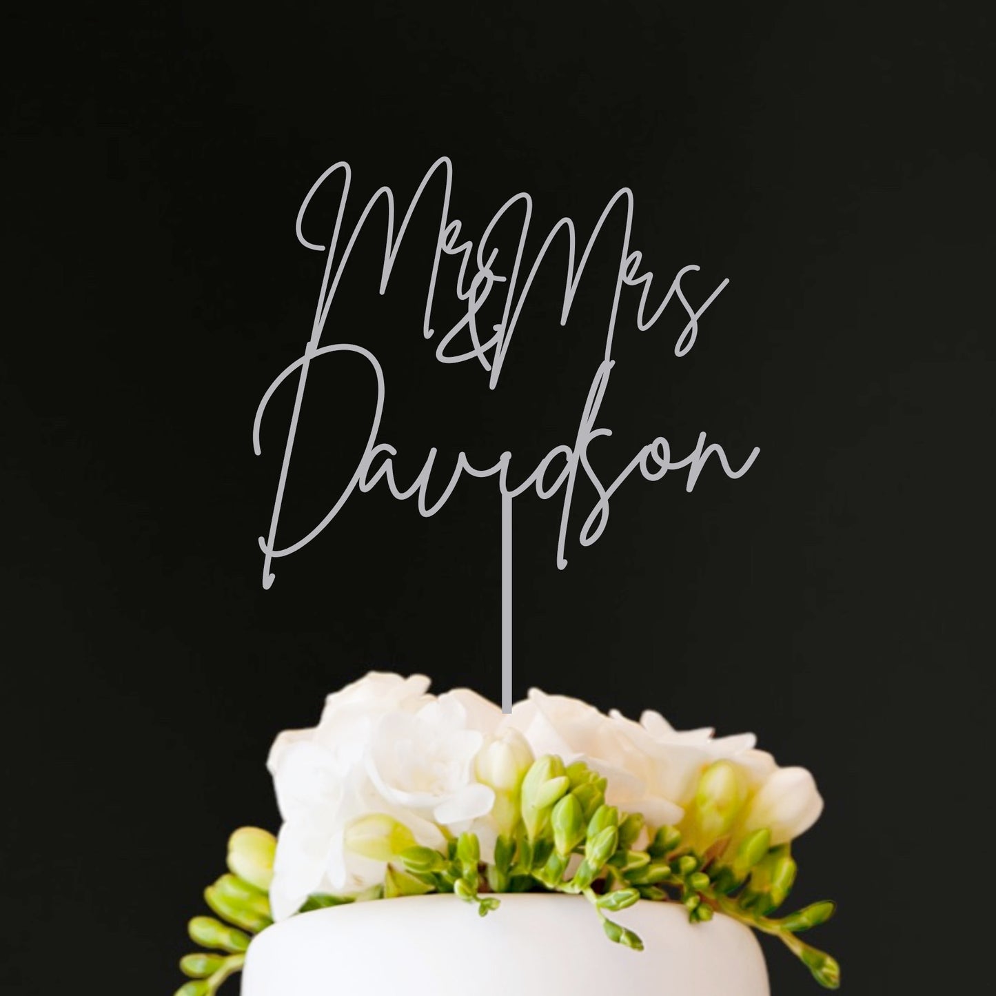 Personalized Last Name Wedding Cake Topper