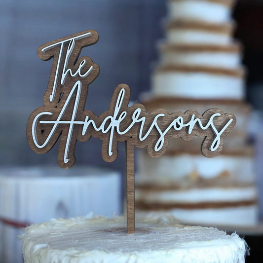 Two Layer Personalized Cake Topper